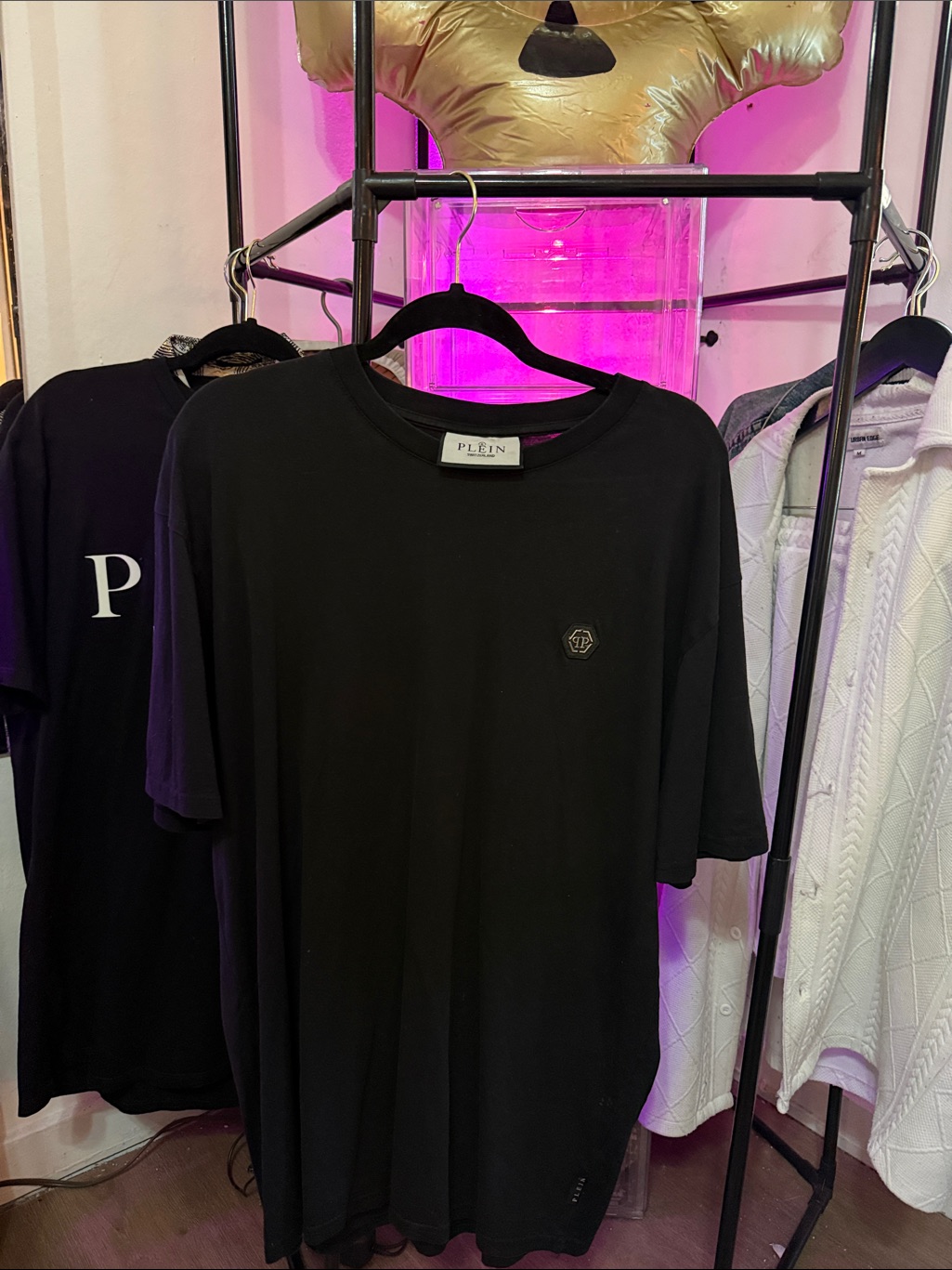 Philipp Plein Black Crewneck T-Shirt With Subtle Logo